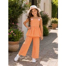 Lovinya Kids Pötikareli Şapkalı Askılı Alt-Üst Takim
