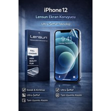 Luxeloom Lensun Iphone 12 Ultra Şeffaf Ekran Koruyucu Film