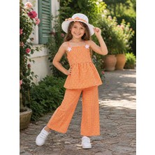 Lovinya Kids Pötikareli Şapkalı Askılı Alt-Üst Takim