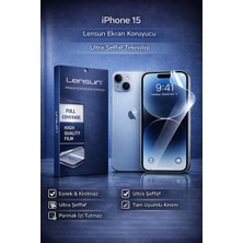 Luxeloom Lensun Iphone 15 Ultra Şeffaf Esnek Ekran Koruyucu Film