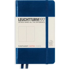 Leuchtturm 1917  LEUCHTTURM1917 NOT Defteri cep boy (A6), sert KAPAK, 187 Numaralandırılmış sayfa, DÜZ, NAVY 342920