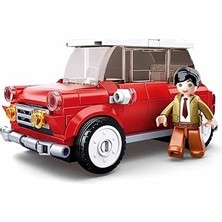 Uravas Store Sluban Model Bricks Kırmızı Retro Araba Yapım Seti, 150 Parça