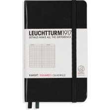 Leuchtturm 1917 LEUCHTTURM1917 NOT Defteri orta boy (A5), YUMUŞAK KAPAK, 123 Numaralandırılmış sayfa, DÜZ, BLACK 318651