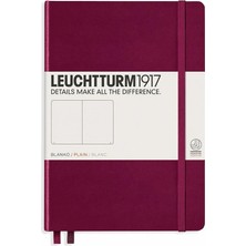 Leuchtturm 1917 LEUCHTTURM1917 NOT Defteri orta boy (A5), sert KAPAK, 251 Numaralandırılmış sayfa, Düz, port RED 359697