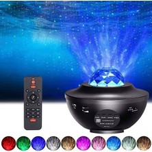 LED Hoparlörlü Lazer Projeksiyon Gece Lambası