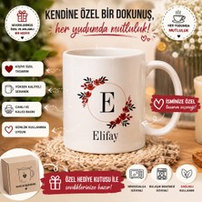 Kişiye Özel Baş Harfli Isimli Beyaz Kupa Bardak