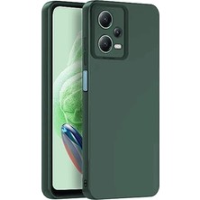 Ilkeshop Newface Xiaomi Redmi Note 12 Pro 5g Kılıf Nano Içi Kadife Silikon - Koyu Yeşil