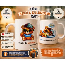 Gmt Ambalaj Kişiye Özel Karizmatik Ayıcık Kupa Bardak – Kişiye Özel İsimli, Eğlenceli Tasarım (Çift Taraflı Baskı)