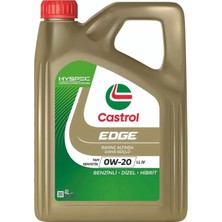 Castrol Edge 0W20 Ll Iv 4 lt Tam Sentetik Motor Yağı Benzinli Dizel Hibrid Uyumlu