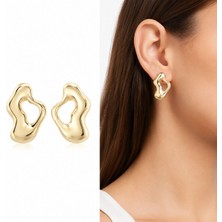 Despinya Çelik Gold Küpe