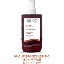 Sinoz Kusursuz Bronzlaştırıcı Sprey Güneş Yağı -Hindistan Cevizi Kakao Havuç Yağı İçeren- 200 ml