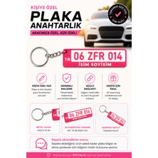 Zifiri Arts Kişiye Özel Pembe Plaka Anahtarlık (2 Adet)