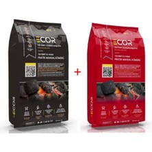 Ecor Tek Kibrit ile Yanan Pratik Mangal Kömürü 1,5 kg x 2 Adet