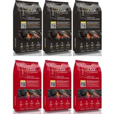 Ecor Tek Kibrit ile Yanan Pratik Mangal Kömürü 1,5 kg x 6 Adet