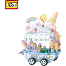 Küçük Hazine Mey Ithalat® LZ-8854  Dondurma Arabası 300 Parça Block Oyuncak