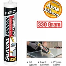 Sgs F-330 Şeffaf Ayna Silikonu 330 Gram Dayanıklı Ayna Yapıştırma Sabitleme Silikonu Şeffaf