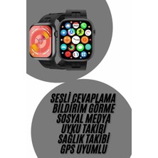 Techora Sale Yeni Nesil Akıllı Saat Çağrı Cevaplama Müzik Dinleme Plastik Kordon Mesaj Bildirimleri
