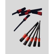 Techora Sale 5 Parça Detay Temizlik Fırçası Seti Jant Motor Havalandırma Iç Dış Temizlik