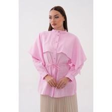 Mega Life Pelerinli Hakim Yaka Gloss Gömlek