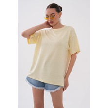 Mega Life Taş Yapıştırmalı Yırtmaçlı Kristal T-Shirt