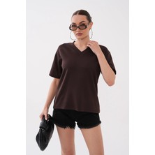 Mega Life V Yaka Kristal T-Shirt