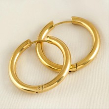 Halka Lüks Çelik Küpe 2 cm Nemere