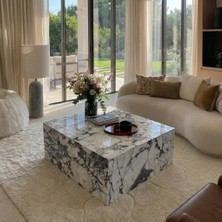 Adomar Marble Calacatta Viola Küp Orta Sehpa 100X100X40