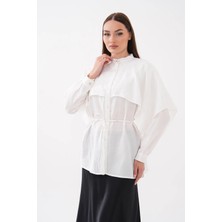 Mega Life Pelerinli Hakim Yaka Gloss Gömlek