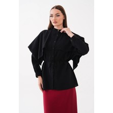 Mega Life Pelerinli Hakim Yaka Gloss Gömlek
