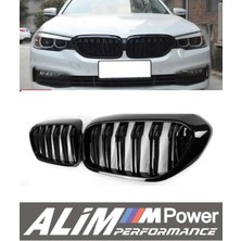 Bmw G30/G38(18-20) Piano Black Çift Çıtalı Panjur Ön Panjur Böbrek Seti (Uyumlu Değişim Parça)