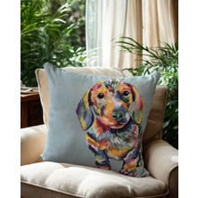 Samelia Dekoratif Köpek Desenli Dolgulu Kırlent 43 x 43 cm