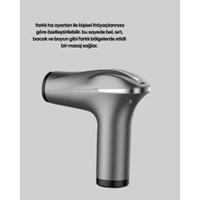 Techora Sale 4 Başlıklı Şarjlı Masaj Tabancası Bel Sırt Boyun Bacak Kas Rahatlatıcı