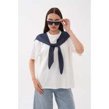 Mega Life Omuz Atkılı Arka Robalı Garnili Kristal T-Shirt