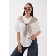 Mega Life Omuz Atkılı Arka Robalı Garnili Kristal T-Shirt
