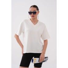 Mega Life V Yaka Kristal T-Shirt