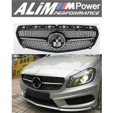 Mercedes-Benz A-Class W176 (2013–2015) Diamond Krom Ön Panjur Böbrek Seti (Uyumlu Değişim Parça)