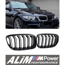 Bmw E90 (2009–2012) Piano Black Çift Çıtalı Ön Panjur Böbrek Seti (Uyumlu Değişim Parça)