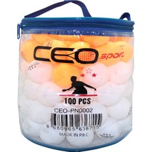 Ceo Pinpon Topu Beyaz - Turuncu 100 Lü PN0002