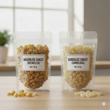 Bade Shop Doğal Sandaloz & Ak Günlük Sakızı 2X50 gr | Bitkisel Reçine | Toplam 100 gr Set