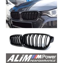 Bmw F30 / F35 (2013–2019) Piano Black Çift Çıtalı Ön Panjur Böbrek Seti (Uyumlu Değişim Parça)