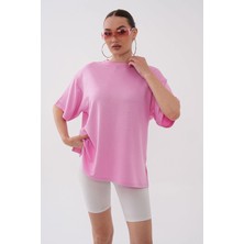 Mega Life Taş Yapıştırmalı Yırtmaçlı Kristal T-Shirt
