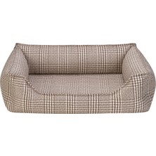 Semeglbl Pet Comfort Delta Varius Bej Kareli  ve Köpek Yatağı S 60X75CM