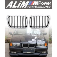 Bmw E36 (1996–1999) Krom / Siyah Ön Panjur Böbrek Seti