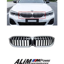 Bmw 3 Serisi G20 G28 Krom Siyah Çift Çıtalı Panjur 2020-2021 Uyumlu