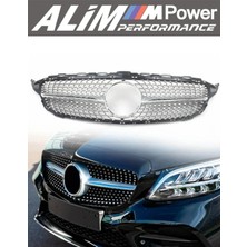 Mercedes-Benz C-Class W205 (2019–2021) Diamond Krom Ön Panjur Böbrek Seti