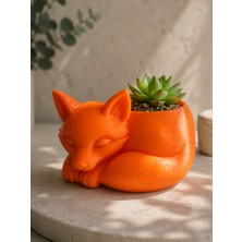 Otscraft Studio Uyuyan Tilki Sukulent Saksısı Fox Planter Dekoratif Kaktüs & Sukulent Saksı