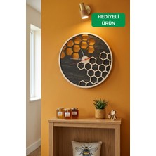 Kutaydan Geometrik Modern Ahşap Lazer Kesim 2d Mdf Duvar Saati