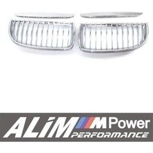 Bmw 3 Series E90 (2005–2008) Full Chrome Eyebrow Ön Böbrek Panjur Seti (Grille)