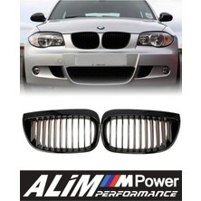 Bmw E81 / E87 (2004–2007) Piano Black Çift Çıtalı Ön Panjur Böbrek Seti Uyumlu Parça