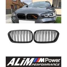 Bmw F20 (2015–2017) Piano Black Çift Çıtalı Ön Böbrek Seti Panjur Uyumlu Parça